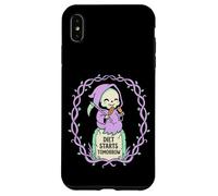 Funny Grim Reaper Diet Starts Tomorrow Corn Dog Lover Case for iPhone XS Max
