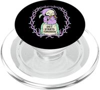 Funny Grim Reaper Diet Starts Tomorrow Corn Dog Lover PopSockets PopGrip for MagSafe