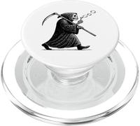 Funny Grim Reaper Walking Sarcastic Humor Blowing Bubbles PopSockets PopGrip for MagSafe