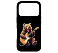 Funny Grizzly Bear Playing Electric Guitar Bear Lovers Case for iPhone 17 Pro