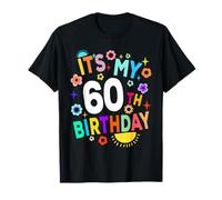 Funny Groovy 60 Year Old Retro Flower Its My 60th Birthday T-Shirt