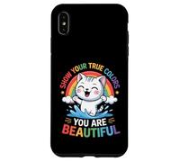 Funny Groovy Pride LGBTQ+ Cat Cats Saying Humor Case for iPhone XS Max