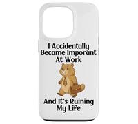 Funny Groundhog Accidentally Became Important at Work Office Case for iPhone 13 Pro