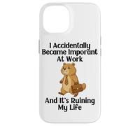 Funny Groundhog Accidentally Became Important at Work Office Case for iPhone 14
