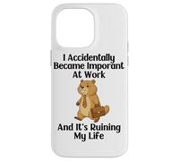 Funny Groundhog Accidentally Became Important at Work Office Case for iPhone 14 Pro Max
