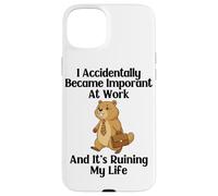 Funny Groundhog Accidentally Became Important at Work Office Case for iPhone 15 Plus