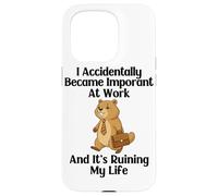 Funny Groundhog Accidentally Became Important at Work Office Case for iPhone 15 Pro
