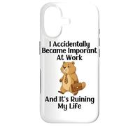 Funny Groundhog Accidentally Became Important at Work Office Case for iPhone 17