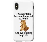 Funny Groundhog Accidentally Became Important at Work Office Case for iPhone X/XS