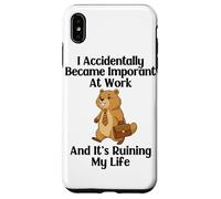 Funny Groundhog Accidentally Became Important at Work Office Case for iPhone XS Max