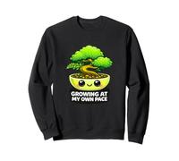 Funny Growing At My Own Pace Bonsai Tree Kawaii Plant Lover Sweatshirt