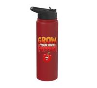 Funny Growing Peppers Design Pepper Garden Lover Design Stainless Steel Insulated Water Bottle