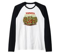 Funny Growing Tomatoes Design Tomato Plants Addict Raglan Baseball Tee