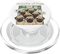 Funny Grumble Of Pugs Grumpy Pug Dog Lover PopSockets PopGrip for MagSafe