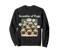Funny Grumble Of Pugs Grumpy Pug Dog Lover Sweatshirt