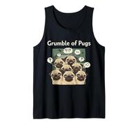 Funny Grumble of Pugs Grumpy Pug Dog Lover Tank Top