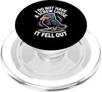 Funny Grumpy Bird I Don’t Have A Screw Loose Humor Women Men PopSockets PopGrip for MagSafe