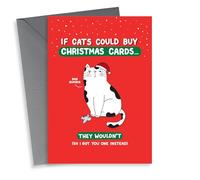 Funny - Grumpy Cat - Moody - Cat - If Cats Could Buy Christmas Cards - Cat Mum - Christmas Card