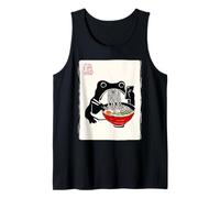 Funny Grumpy Frog Ramen Sumi-e Kawaii Ink Painting Japanese Tank Top