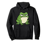 Funny Grumpy Frog Toad Animal Design Gift for Men Women Kids Pullover Hoodie
