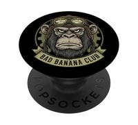 Funny Grumpy Monkey Animal Design Gift for Men Women Kids PopSockets Adhesive PopGrip