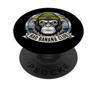Funny Grumpy Monkey Animal Design Gift for Men Women Kids PopSockets Adhesive PopGrip
