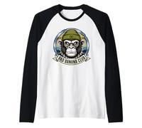 Funny Grumpy Monkey Animal Design Gift for Men Women Kids Raglan Baseball Tee