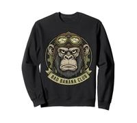 Funny Grumpy Monkey Animal Design Gift for Men Women Kids Sweatshirt