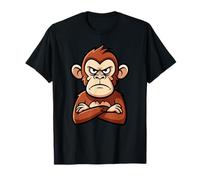 Funny Grumpy Monkey Animal Design Gift for Men Women Kids T-Shirt