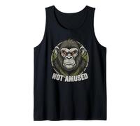 Funny Grumpy Monkey Animal Design Gift for Men Women Kids Tank Top