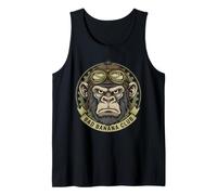 Funny Grumpy Monkey Animal Design Gift for Men Women Kids Tank Top