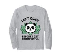 Funny Grumpy Moody Panda Bear Animal Gift for Men Women Kids Long Sleeve T-Shirt