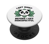 Funny Grumpy Moody Panda Bear Animal Gift for Men Women Kids PopSockets Adhesive PopGrip
