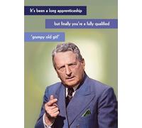 Funny Grumpy Old Man Birthday Card - “Fully Qualified Grumpy Old Git” Humour | Retro-Style Photo Design | Adult Banter Card for Him | Blank Inside Greeting Card with Envelope