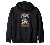 Funny Grumpy Old Man Too Old To Fight Too Slow To Run Humor Zip Hoodie