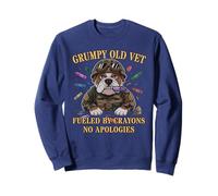 Funny GRUMPY OLD VET CRAYONS FUELED NO APOLOGIES MRE Eater Sweatshirt