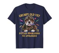 Funny Grumpy Old Vet Crayons Fueled NO Apologies MRE Eater T-Shirt