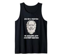 Funny Grumpy Socrates with Sarcastic Philosophy Tank Top