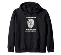 Funny Grumpy Socrates With Sarcastic Philosophy Zip Hoodie