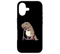 Funny Grumpy T-Rex Dinosaur Scooter Cartoon Case for iPhone 17