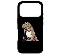 Funny Grumpy T-Rex Dinosaur Scooter Cartoon Case for iPhone 17 Pro