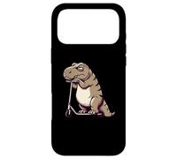 Funny Grumpy T-Rex Dinosaur Scooter Cartoon Case for iPhone 17 Pro Max