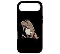 Funny Grumpy T-Rex Dinosaur Scooter Cartoon Case for iPhone Air