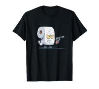 Funny Grumpy Toilet Paper with Pistole for Revolver Lovers T-Shirt