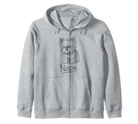 Funny Grumpy Yorkie Nope Yorkshire Terrier Dog Lover Puppy Zip Hoodie
