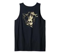 Funny Grunge Cigarette Giraffe Portrait Smoking Art On Back Tank Top