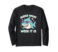 Funny Guess What Week It is Shark Joke Lover Ocean Wildlife Long Sleeve T-Shirt