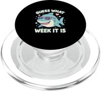 Funny Guess What Week It Is Shark Joke Lover Ocean Wildlife PopSockets PopGrip for MagSafe