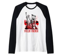 Funny Guillotine Feelin French Revolution Humor Vintage Raglan Baseball Tee