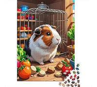 Funny Guinea Pig 1000 Pieces Paper Jigsaw Puzzle for Adults Educational Brain Training Cage Scene Home Decor Gift 70x50cm/1000pcs